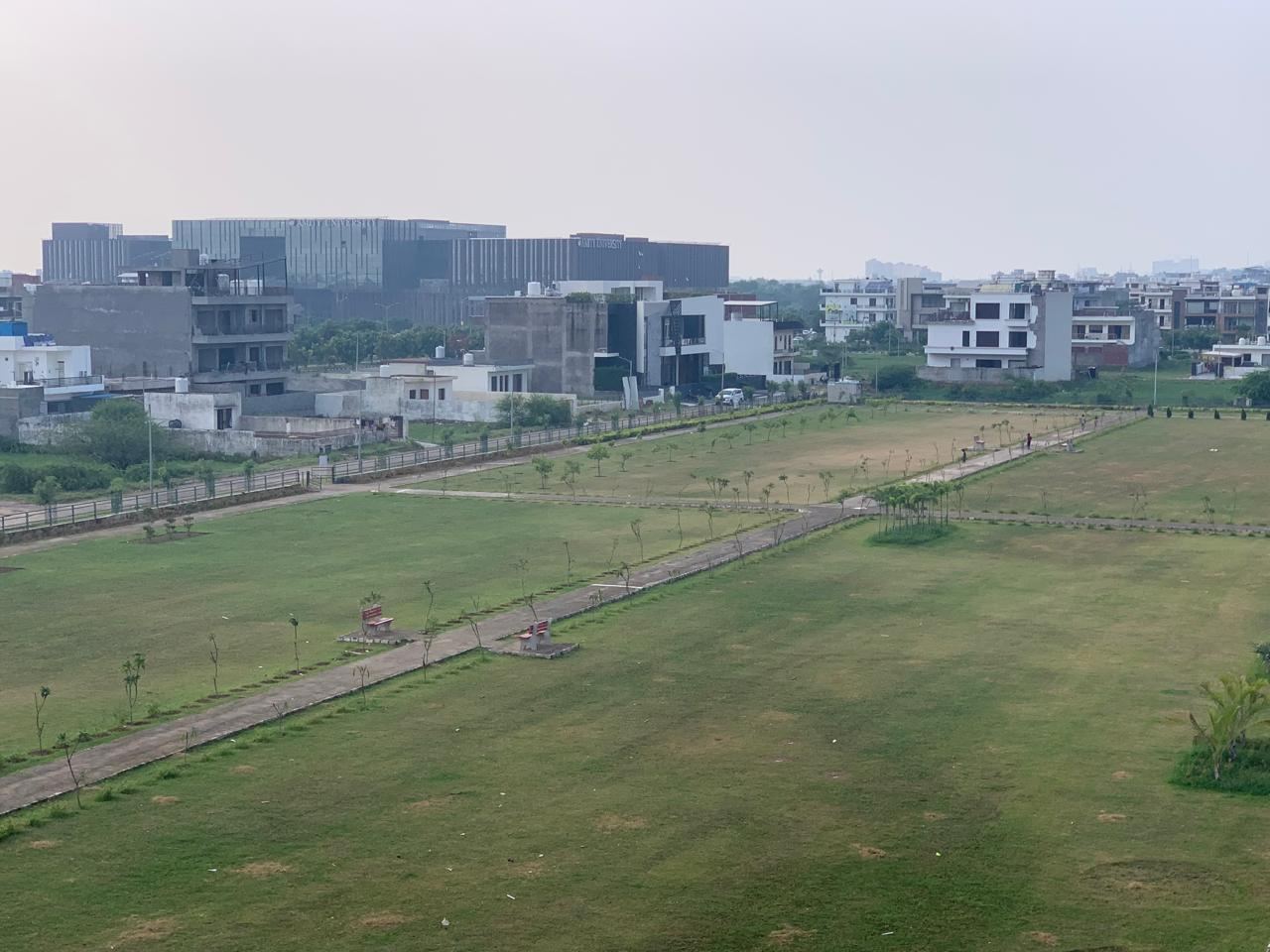 View from the terrace over the fields